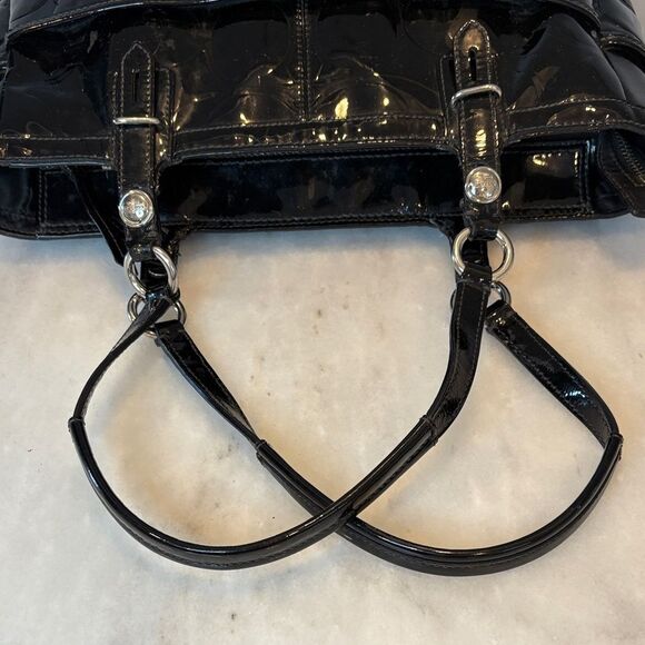 Coach Bag Purse Handbag High Gloss Patent Leather EW Shopper Tote Bag - Picture 11 of 16